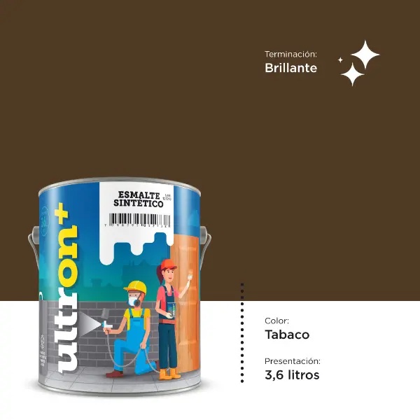 [UT4] Ultron Esmalte Sintetico (Tabaco, 3.6 Litros)
